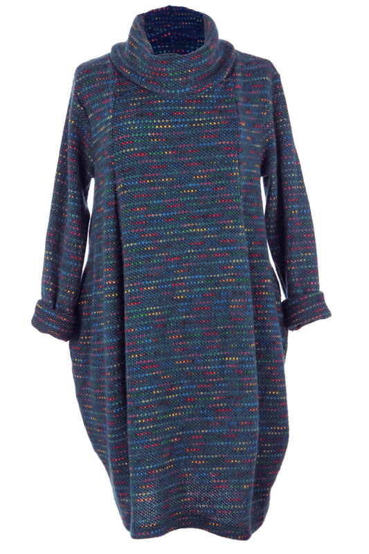 Cowl Neck Fleck Dress
