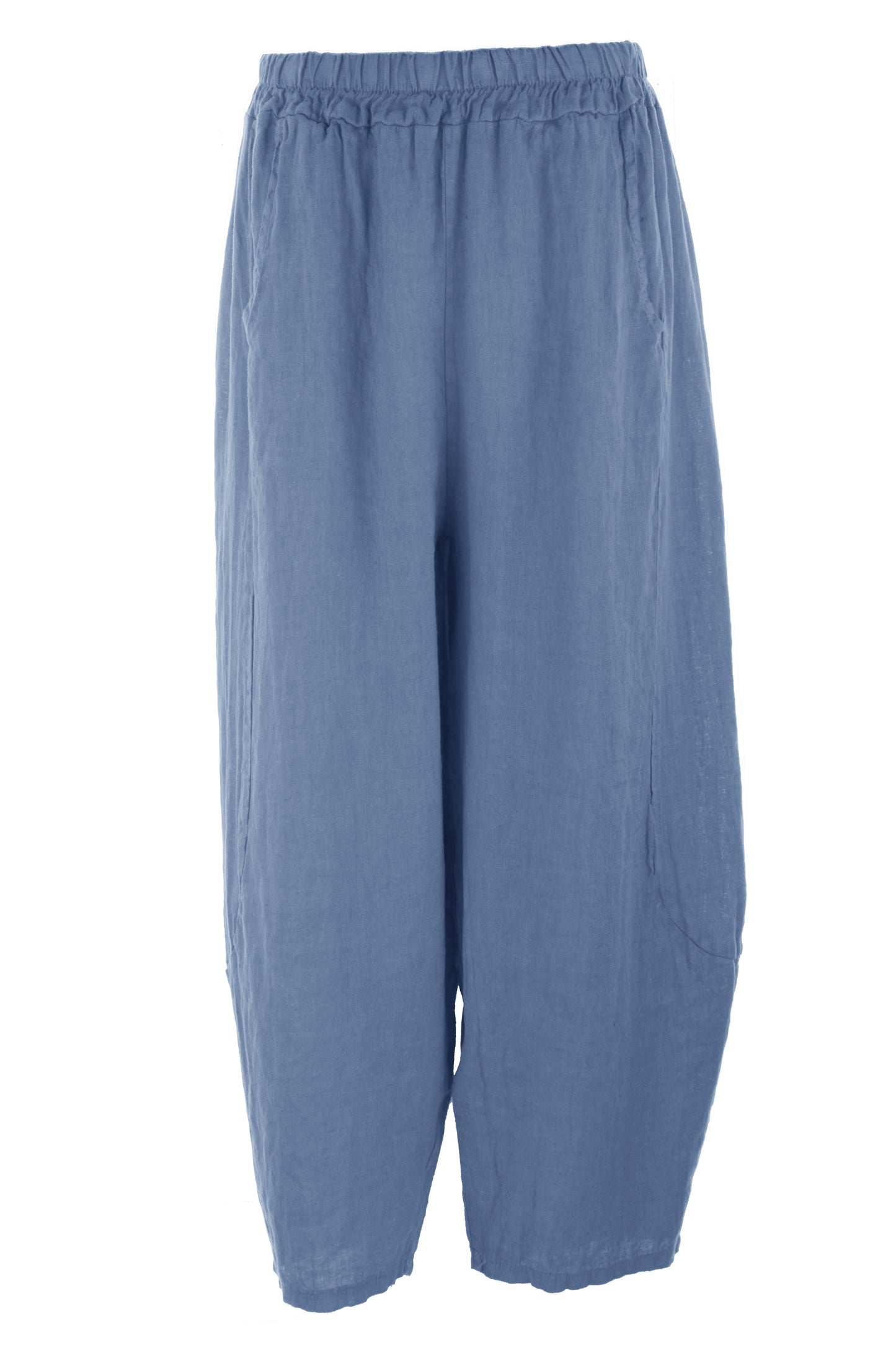 2 Pocket Barrel Leg Linen Trouser