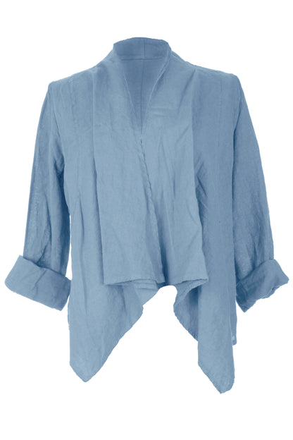 Waterfall Buckle Linen Jacket