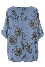 Load image into Gallery viewer, Rose Print Cotton Top
