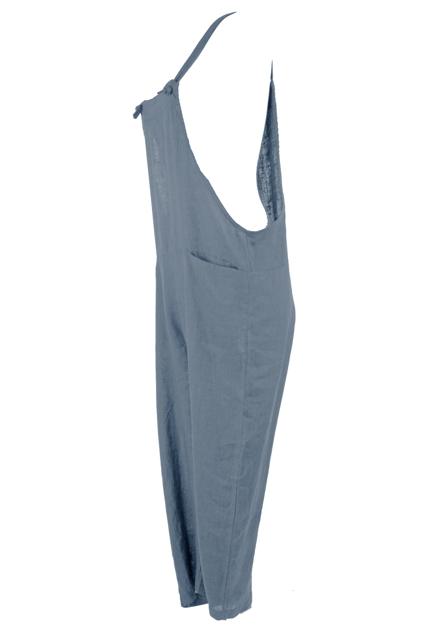 Tie Knot Linen Dungarees