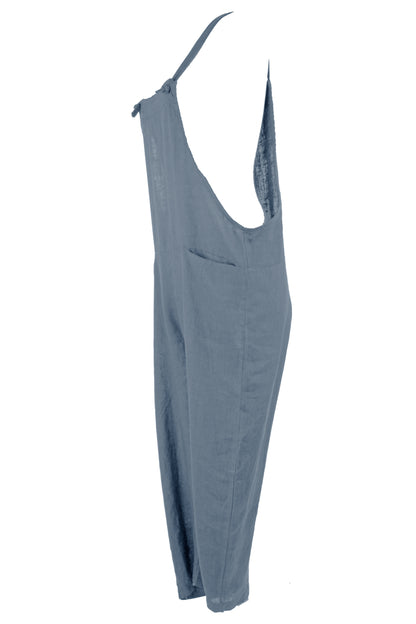 Tie Knot Linen Dungarees