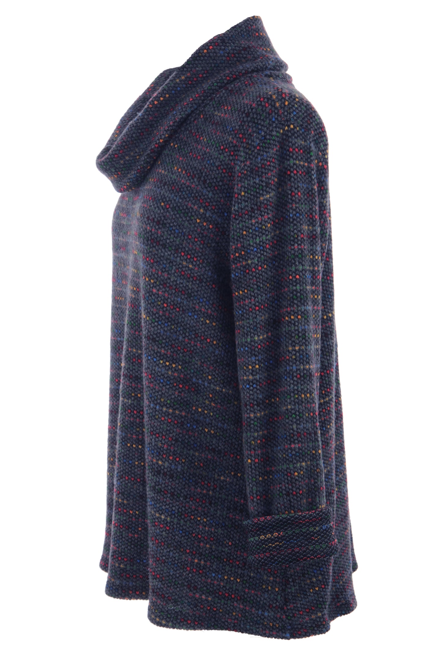 Cowl Neck Tweed Top