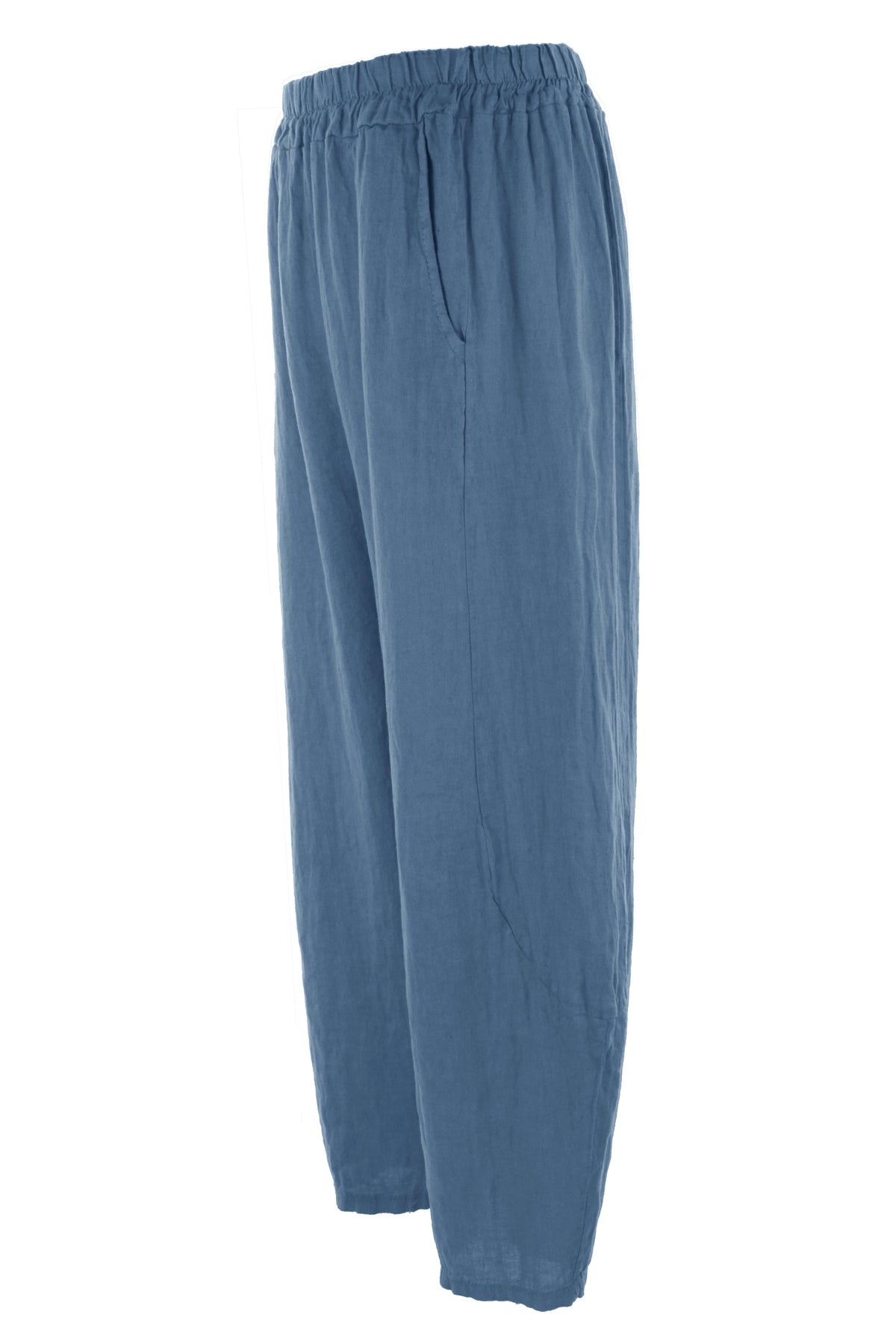 2 Pocket Barrel Leg Linen Trouser