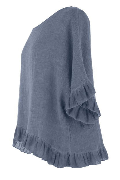 Frill Hem Teabag Top
