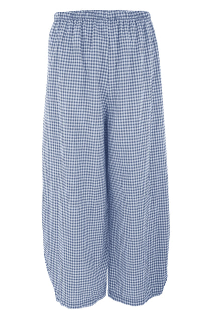 Barrel Leg Gingham Trouser