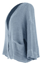 Load image into Gallery viewer, One Button Teabag Linen Jacket
