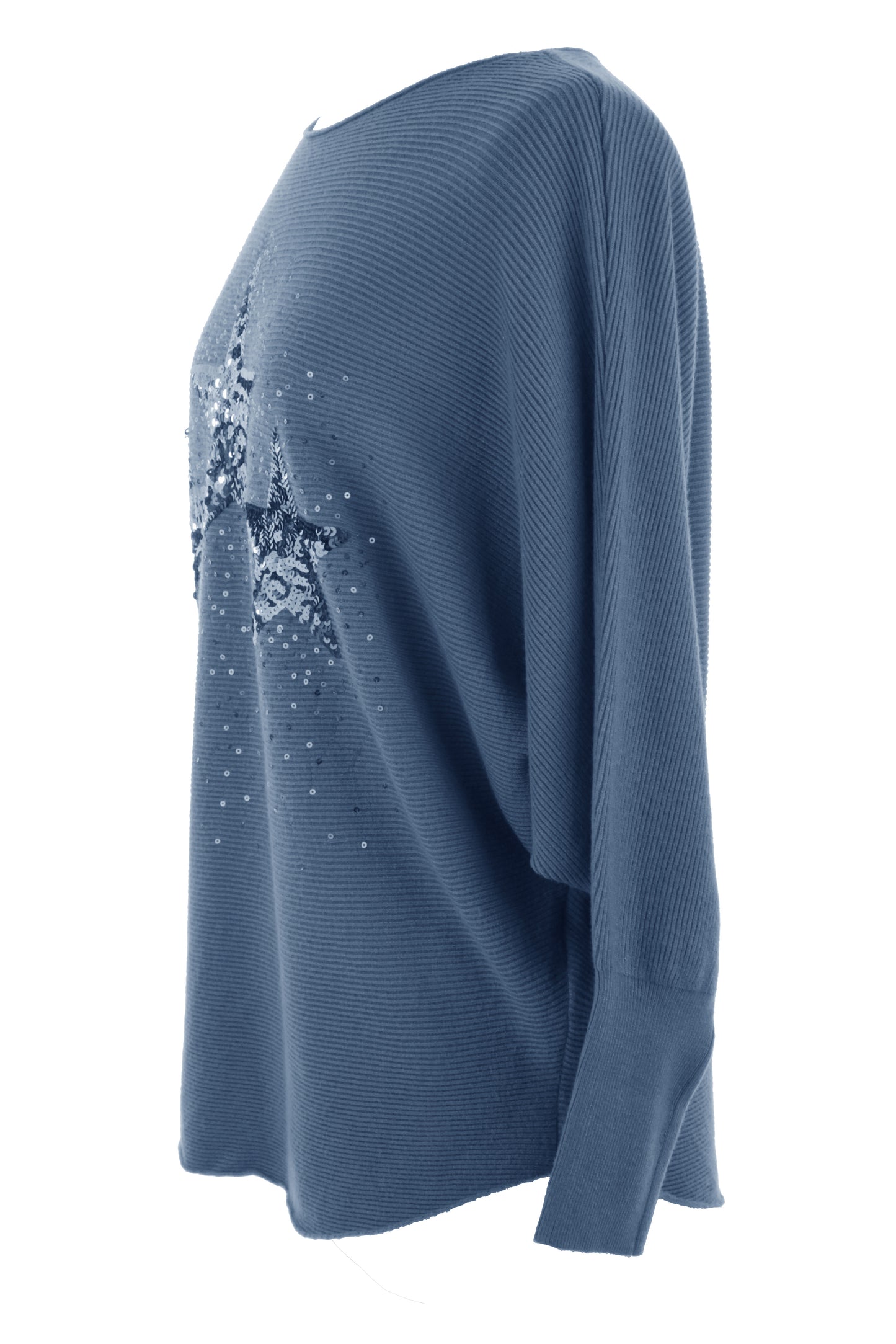 3 Sequin Star Ribbed Jumper
