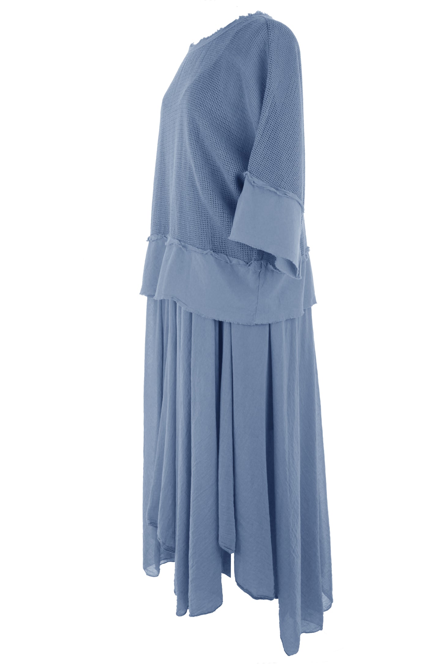 2 Piece Mesh Shrug Midi Dress