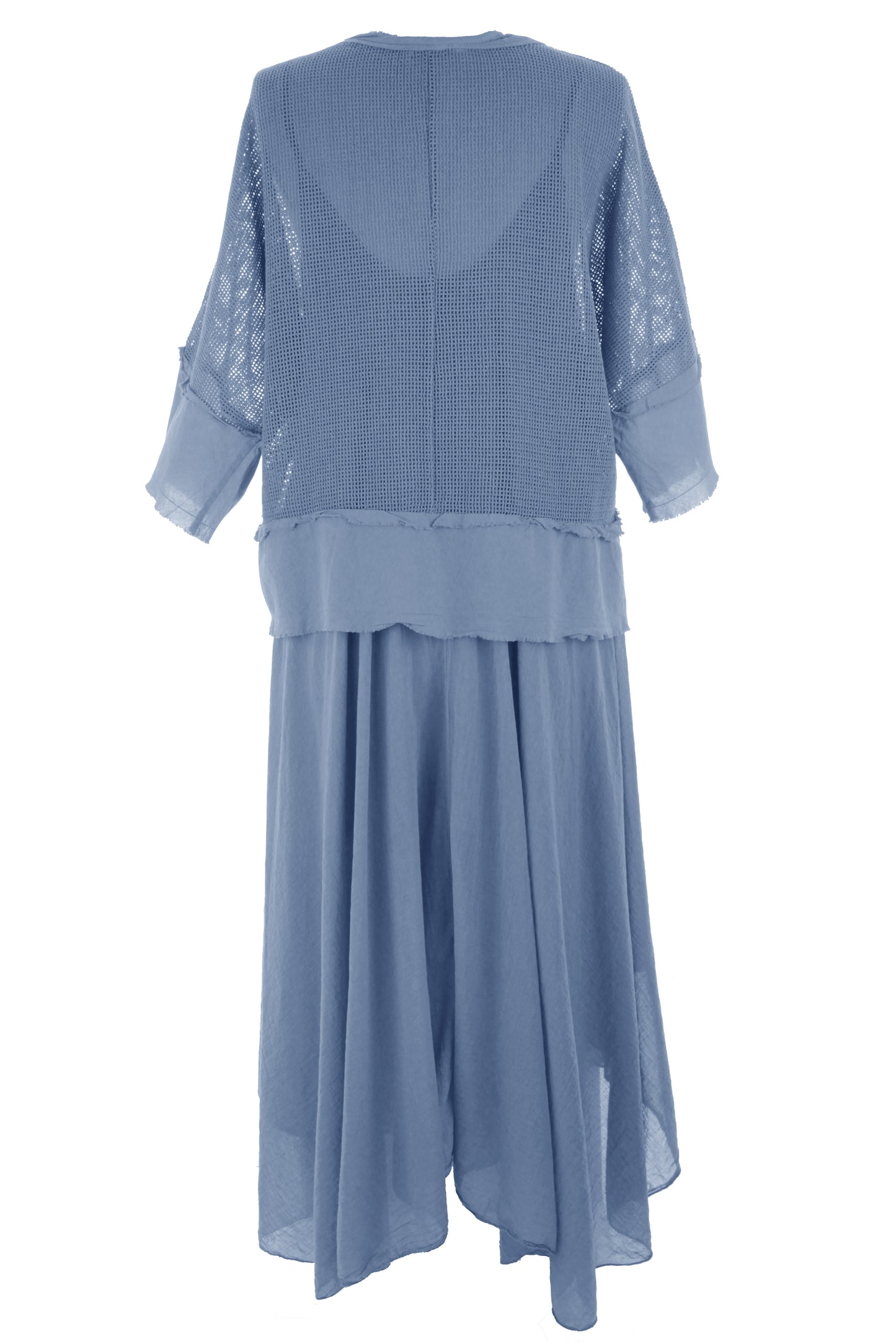 2 Piece Mesh Shrug Midi Dress