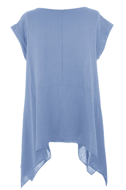 Hanky Hem Linen Top