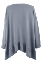 Load image into Gallery viewer, V Neck Frill Hem Jersey Top
