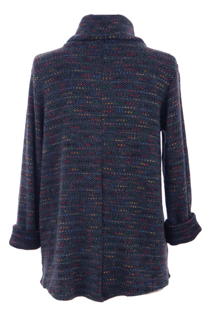 Cowl Neck Tweed Top