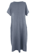 Load image into Gallery viewer, Pleat Detail Linen Dress
