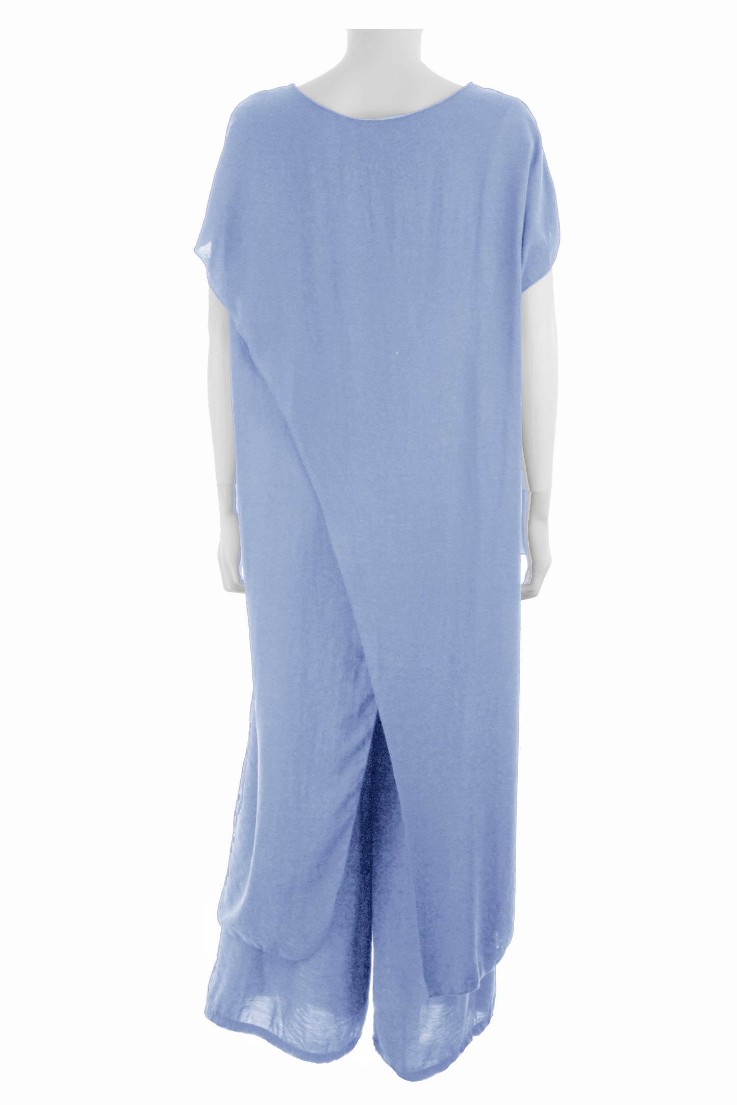 Crossover Tunic Top Wide Leg Trouser Set