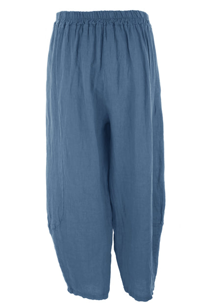 2 Pocket Barrel Leg Linen Trouser