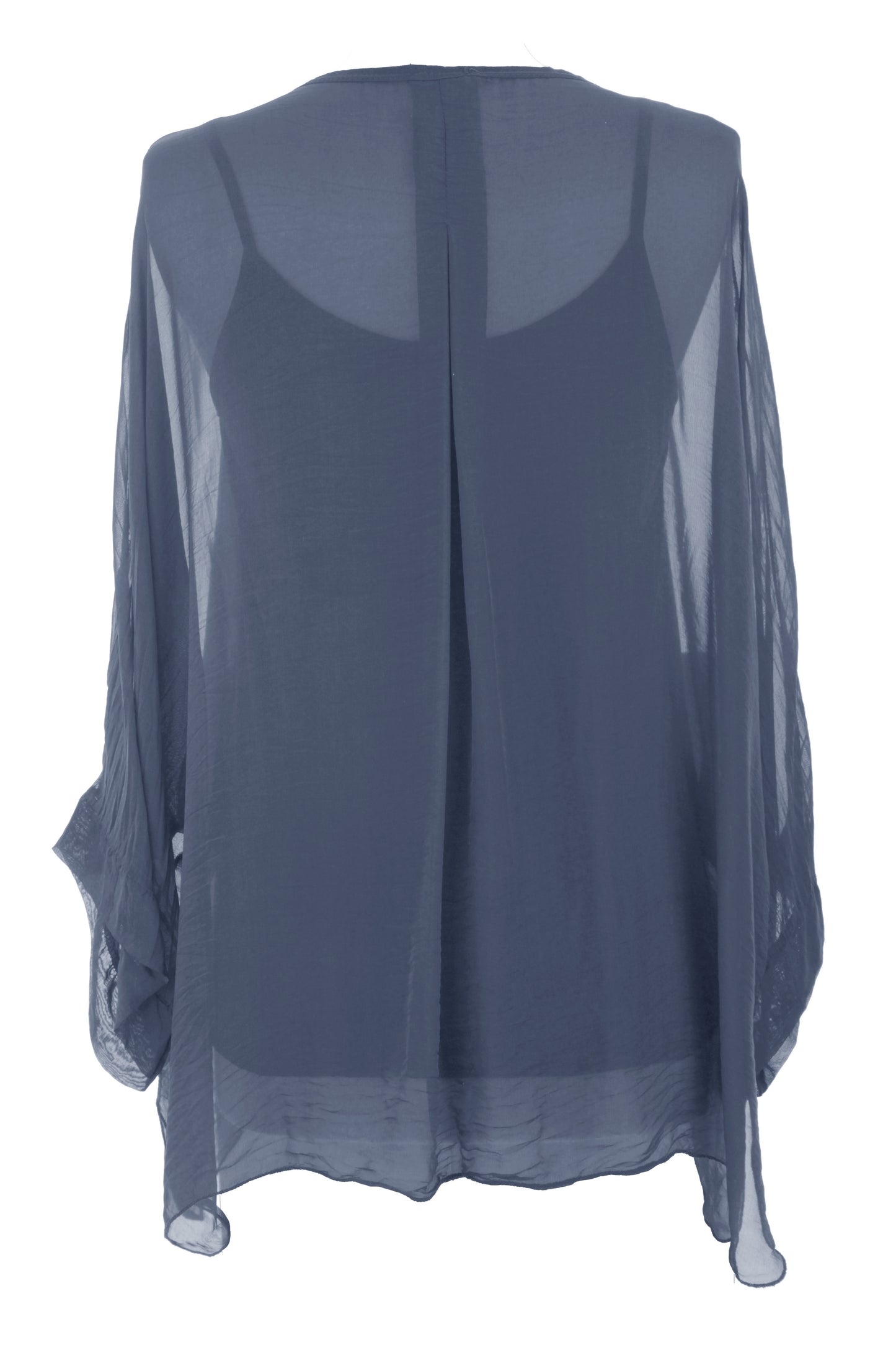 V Neck Silk Shirt with Vest