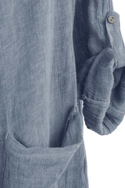 Drawstring Linen Jacket