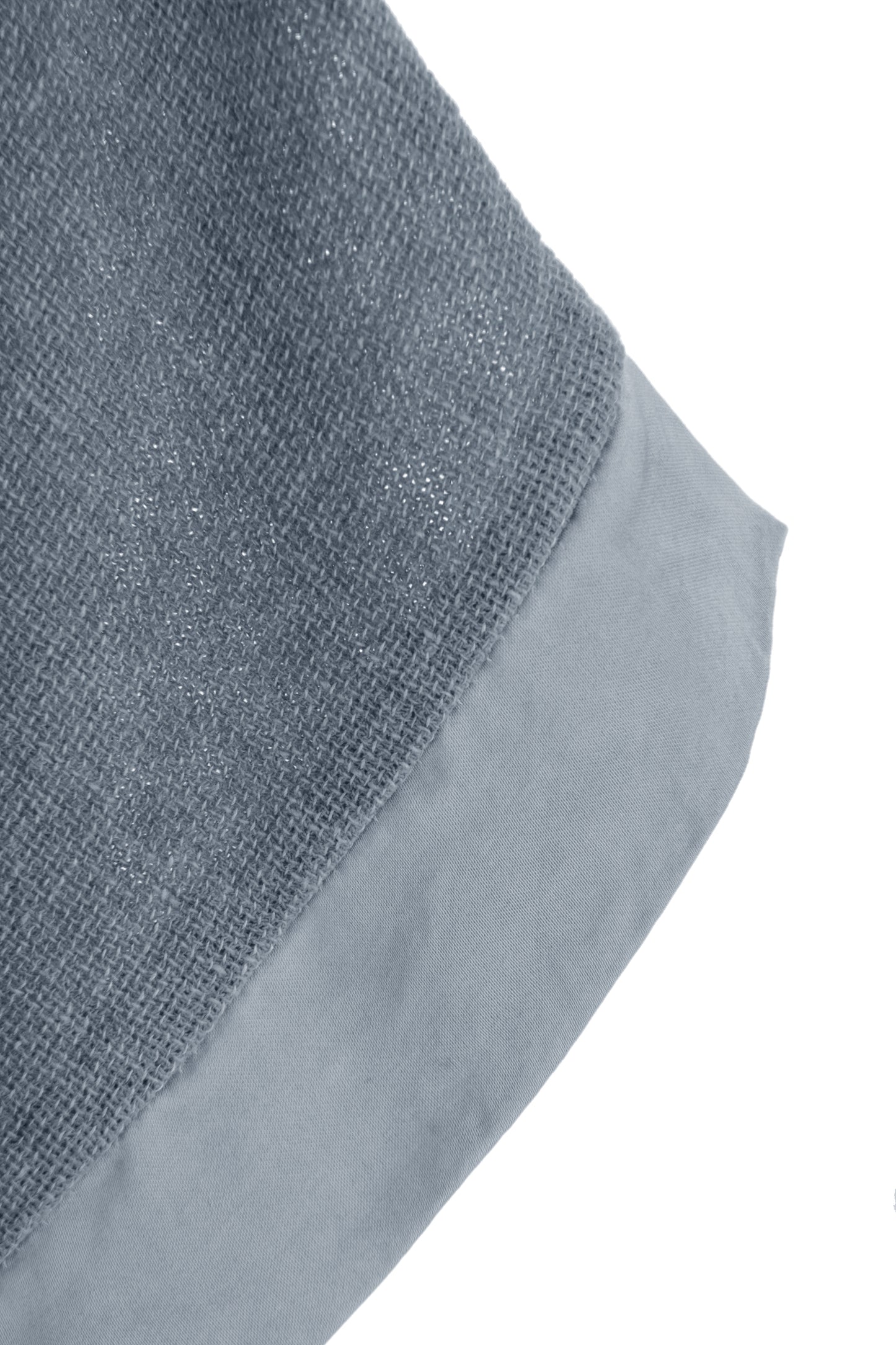 Satin Trim V Neck Teabag Linen Blouse