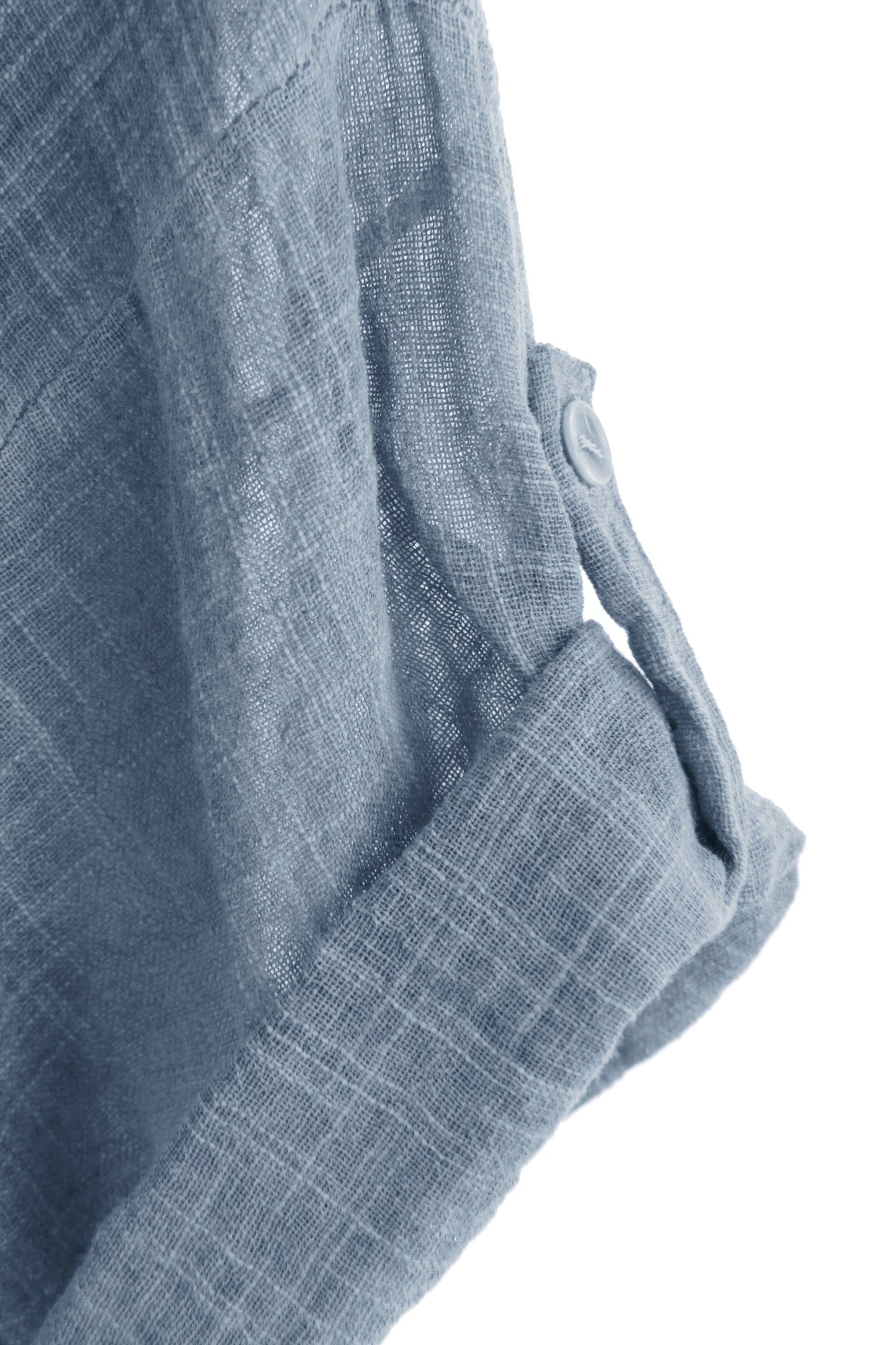 V Neck 2 Pocket Cotton Midi
