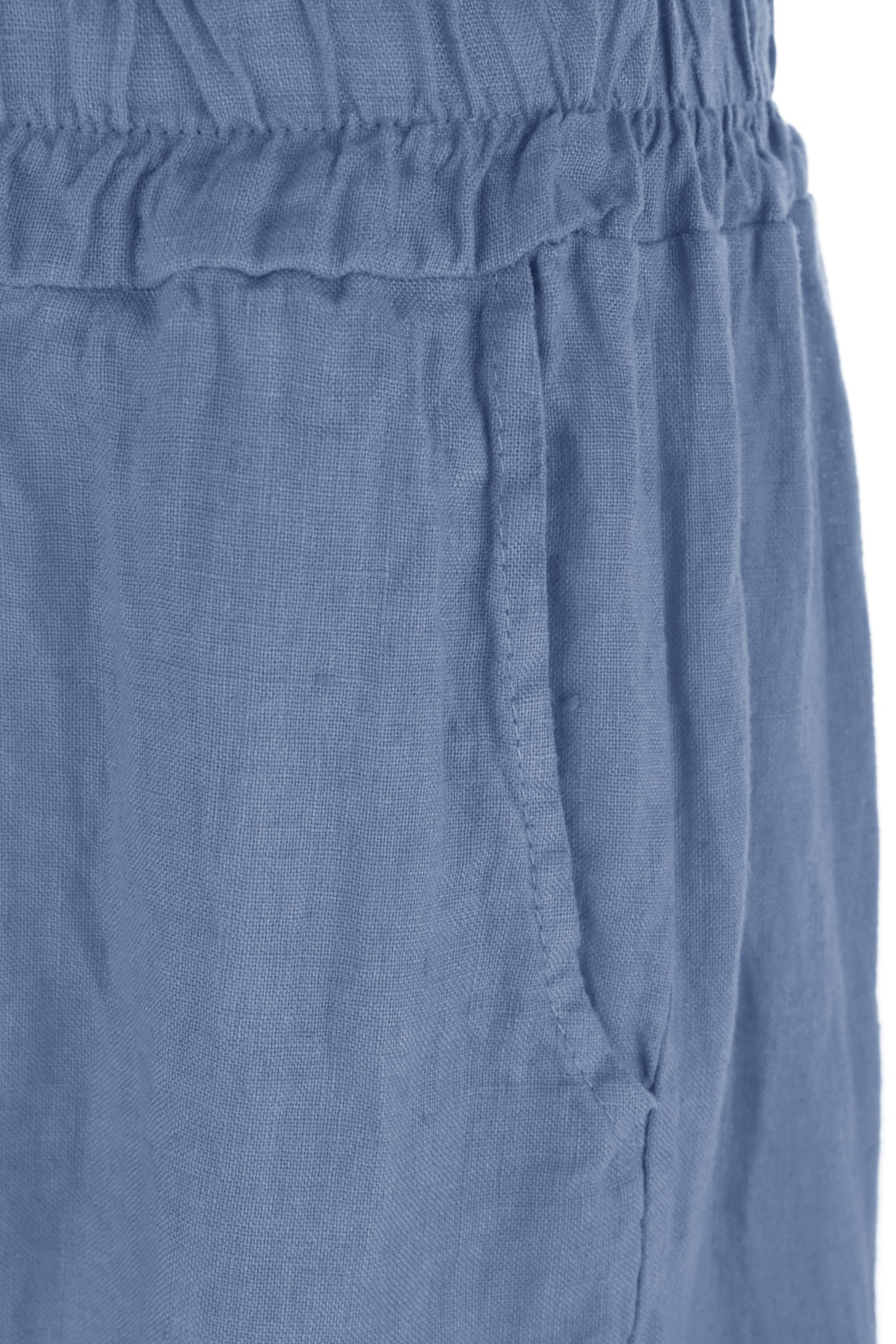 2 Pocket Barrel Leg Linen Trouser