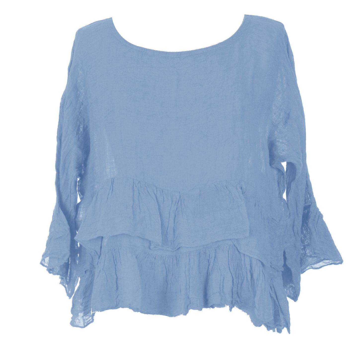 Frill Hem Linen Top