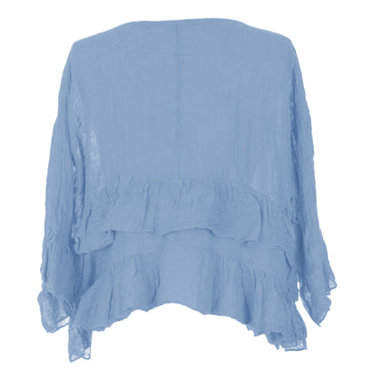 Frill Hem Linen Top