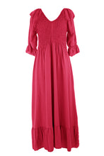 Load image into Gallery viewer, V Neck Smocked Maxi

