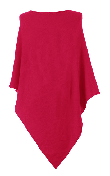 Asymmetric Alpaca Wool Poncho