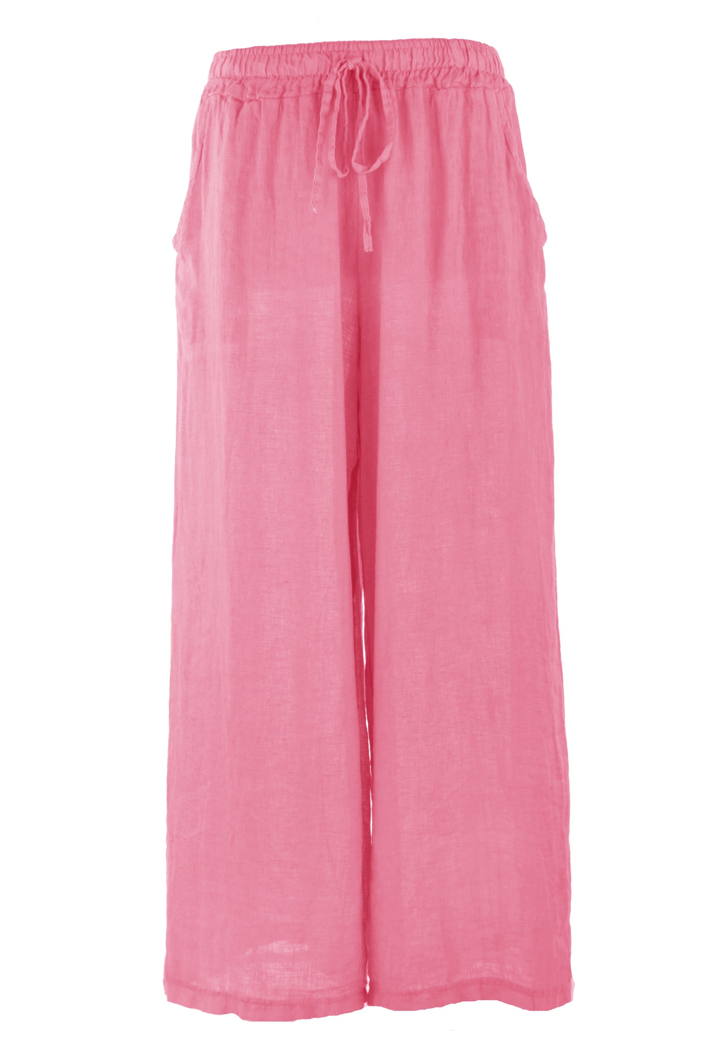 2 Pocket Wide Leg Linen Trouser