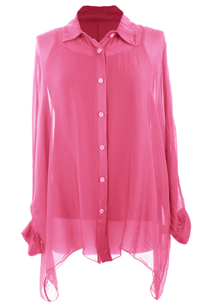 2 Piece Silk Shirt with Vest