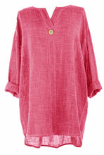 Load image into Gallery viewer, Button Detail Linen Top
