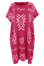 Load image into Gallery viewer, 2 Pocket Abstract Print Dress

