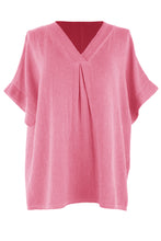 Load image into Gallery viewer, V Neck Teabag Linen Top
