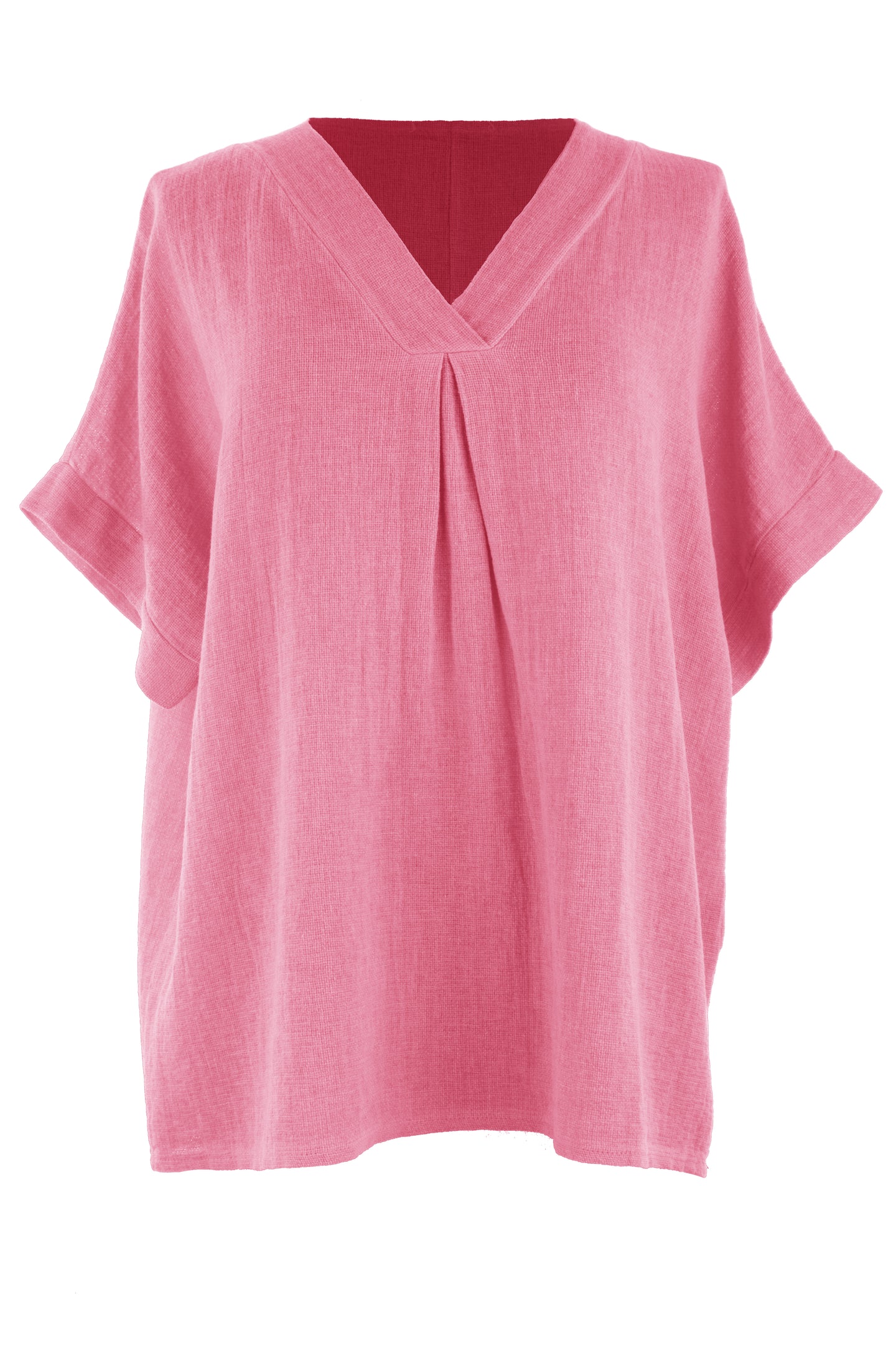 V Neck Teabag Linen Top