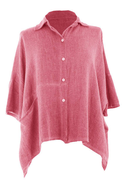 One Pocket Hopsack Linen Shirt