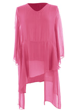 Load image into Gallery viewer, V Neck Asymmetric Silk Top
