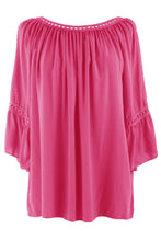 Load image into Gallery viewer, Crochet Trim Cut-out Shoulder Top
