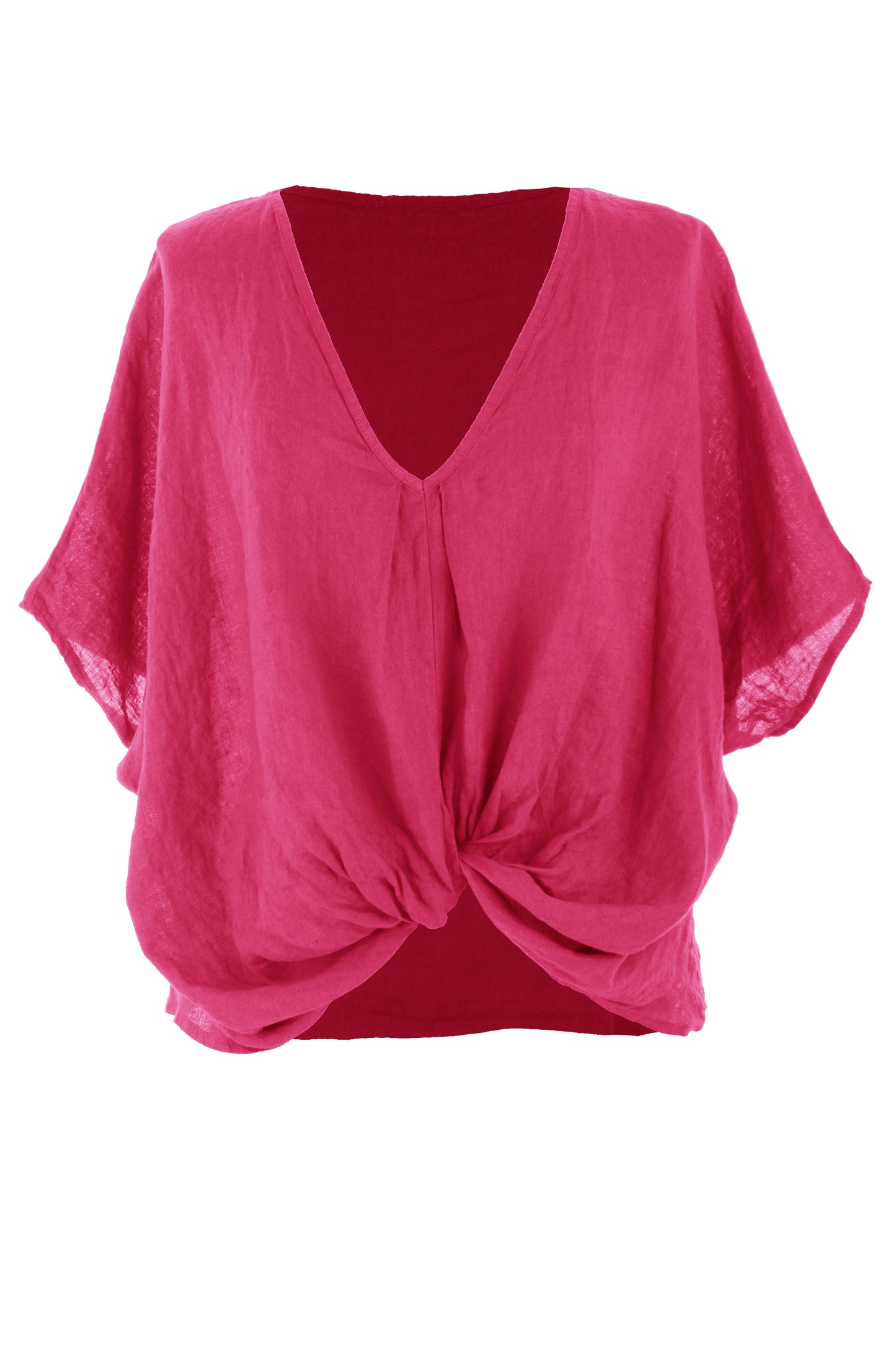 Twist Hem Linen Top