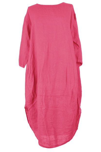 2 Pocket Cocoon Linen Midi