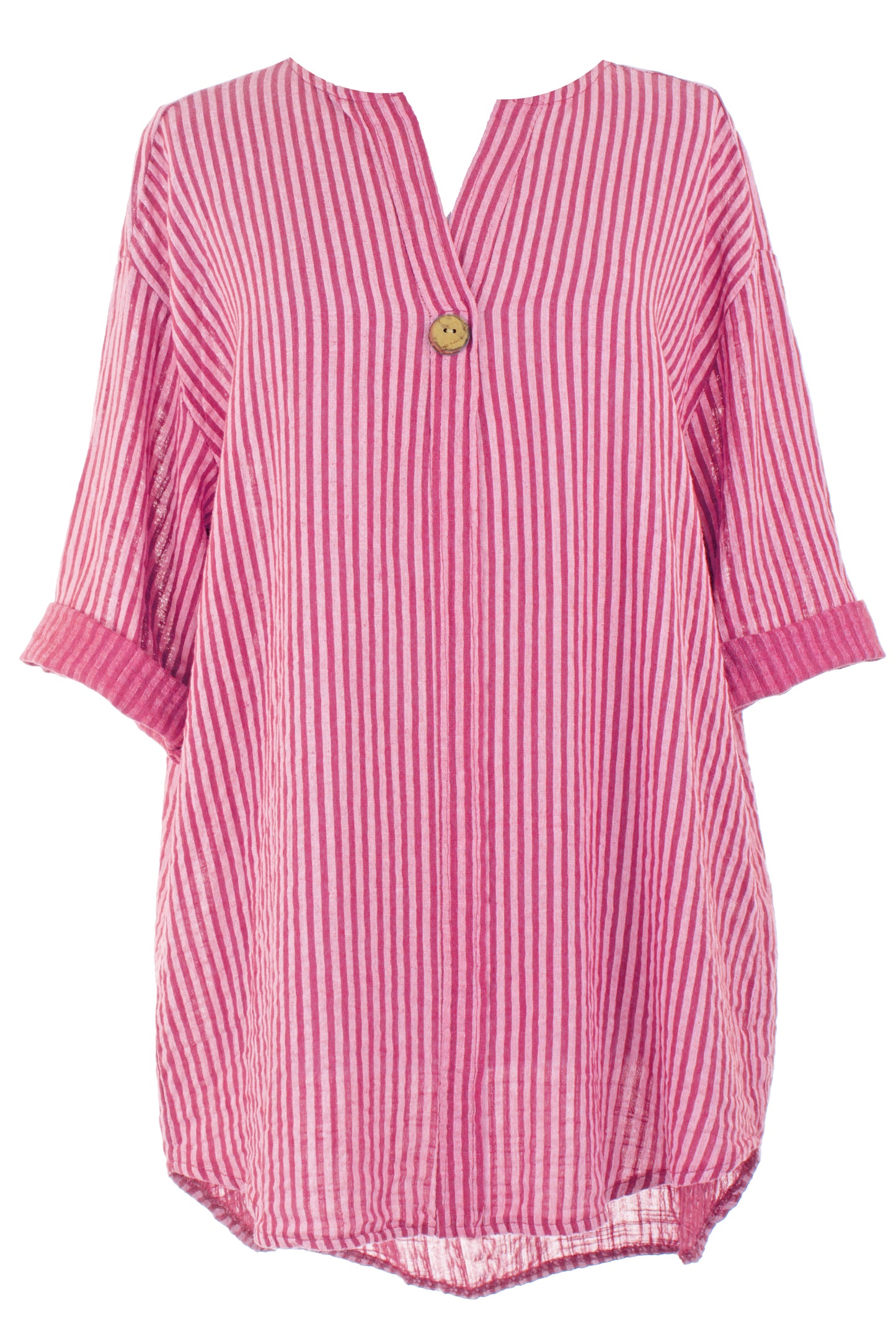 Stripe Button Detail Top