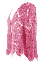 Load image into Gallery viewer, Tie Front Crochet Cardigan
