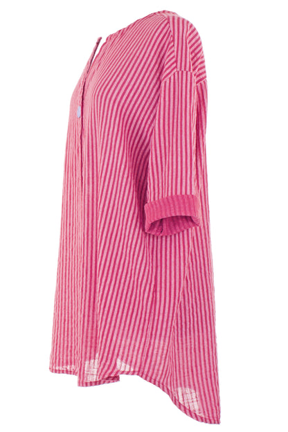 Stripe Button Detail Top