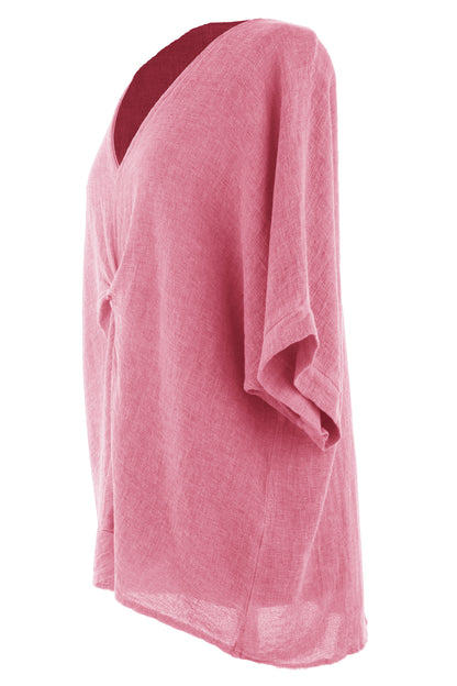 Twist Front Teabag Linen Top