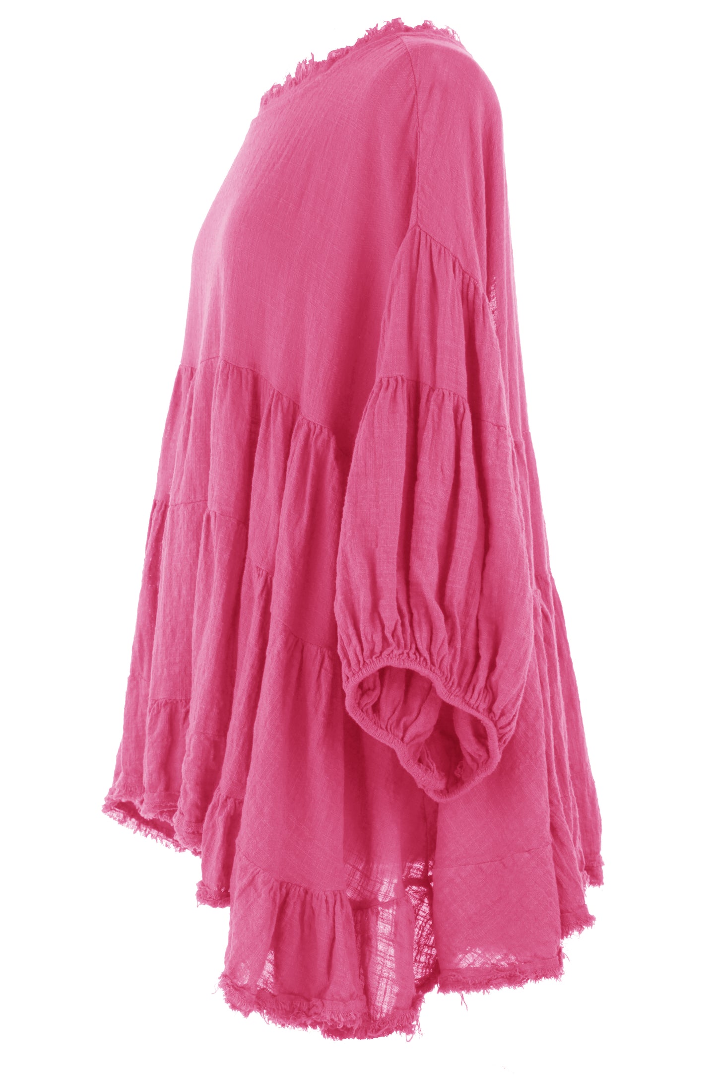 Balloon Sleeve Tiered Top
