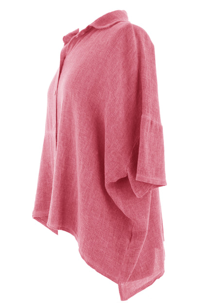 One Pocket Hopsack Linen Shirt