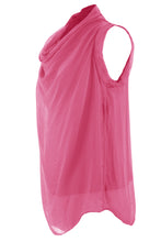 Load image into Gallery viewer, Sleeveless Cowl Neck Silk Top
