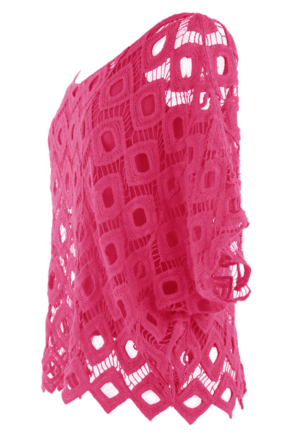 Diamond Crochet Top with Vest