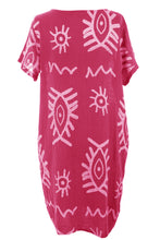 Load image into Gallery viewer, 2 Pocket Abstract Print Dress
