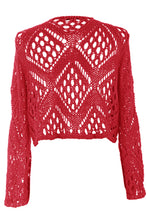 Load image into Gallery viewer, Tie Front Crochet Shrug
